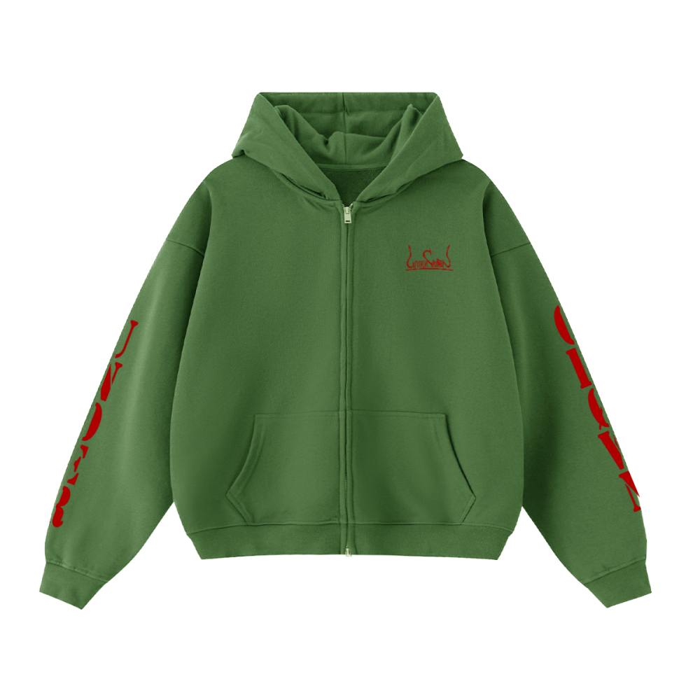 Red Script Døuble-Zip