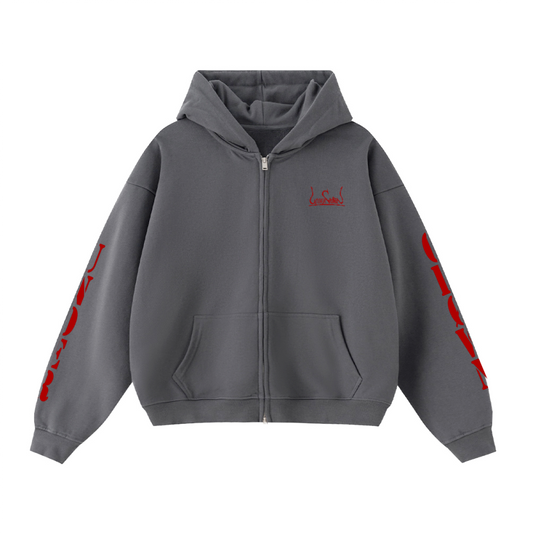 Red Script Døuble-Zip