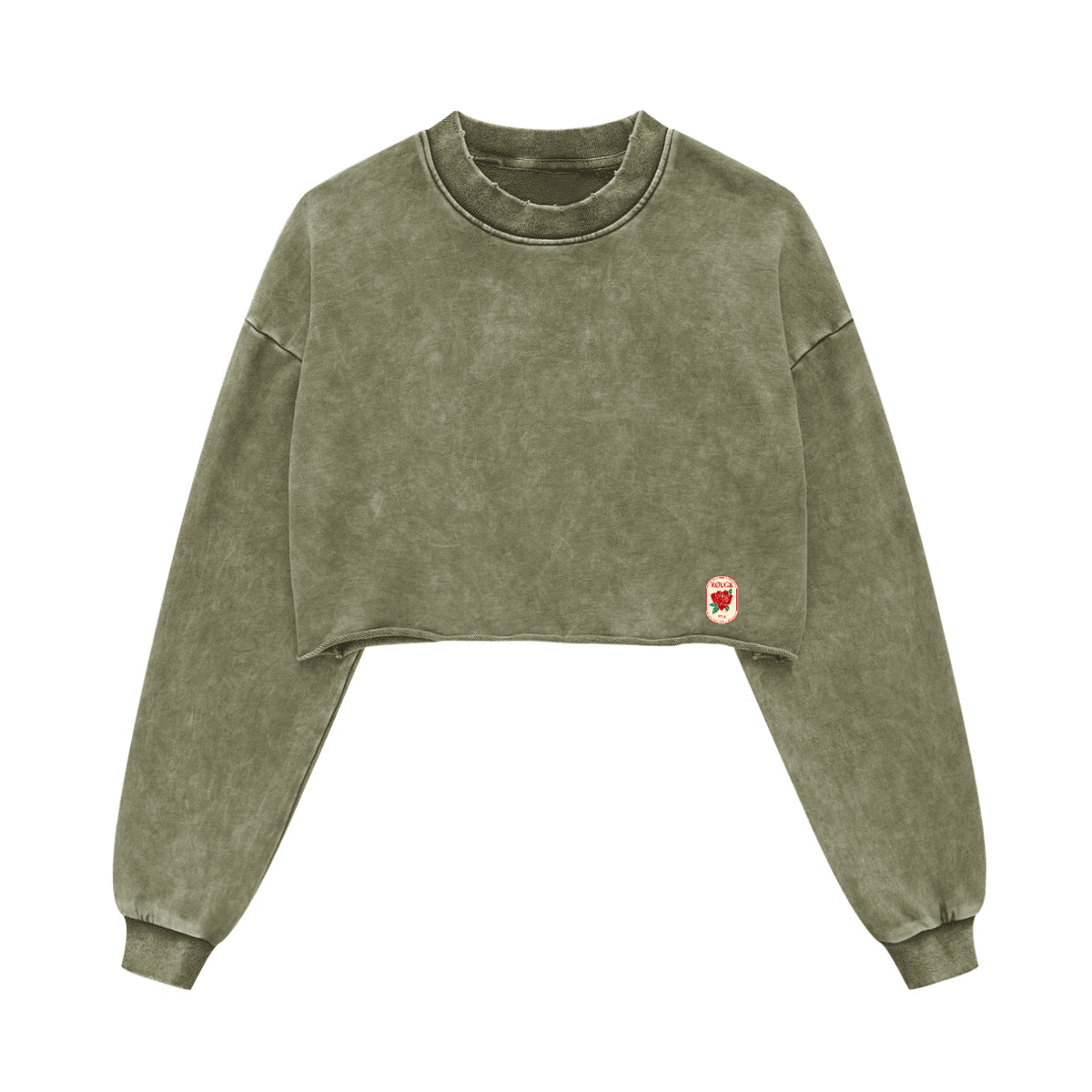 Washed Hemline Crop