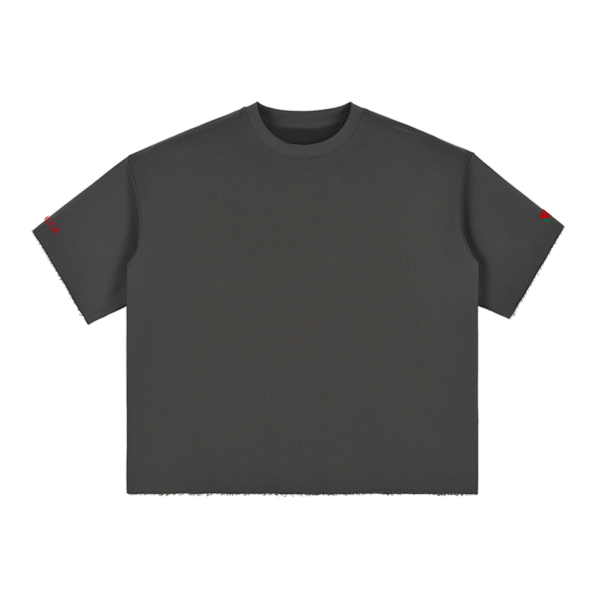 Twin-Emblem Frayed Edge