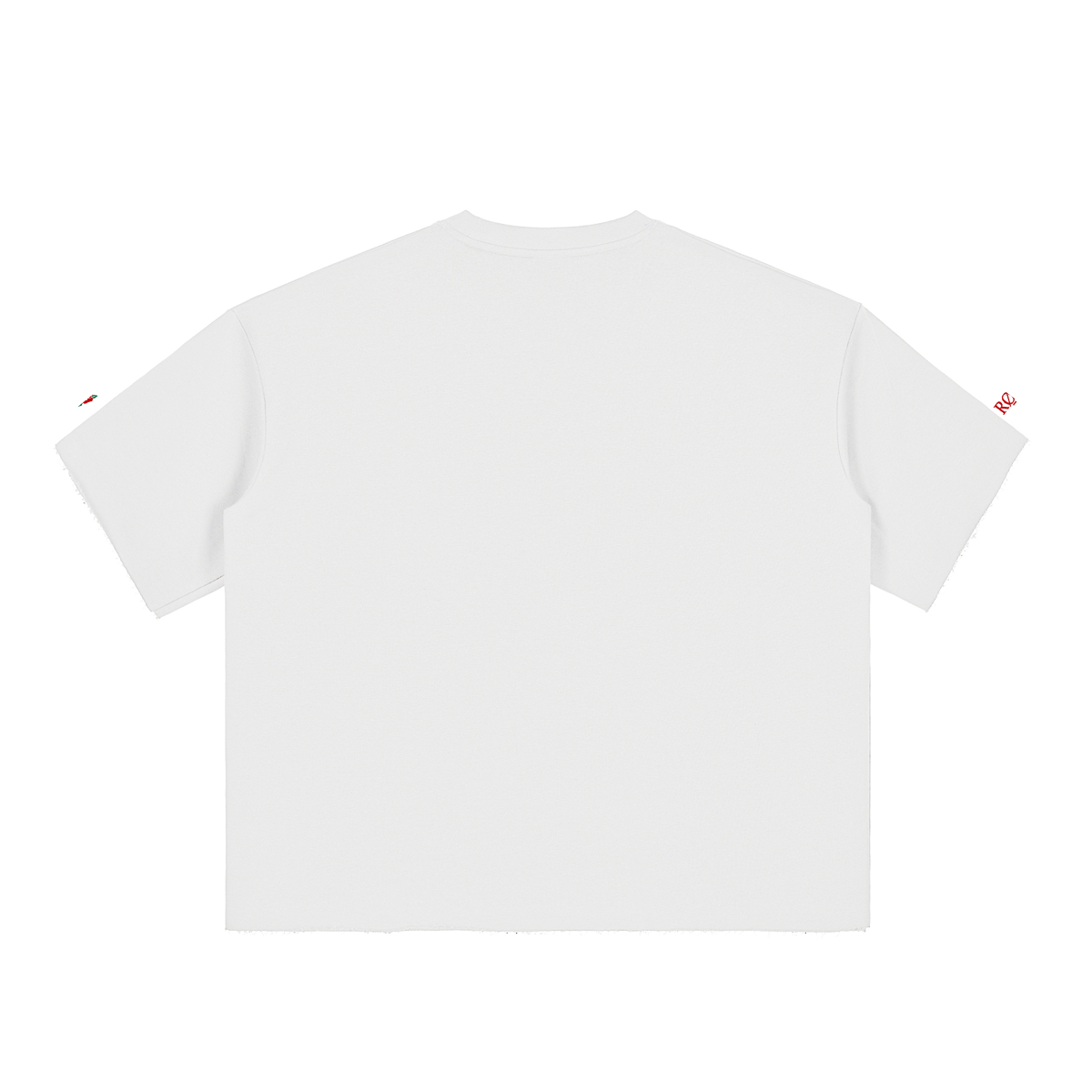 Twin-Emblem Frayed Edge