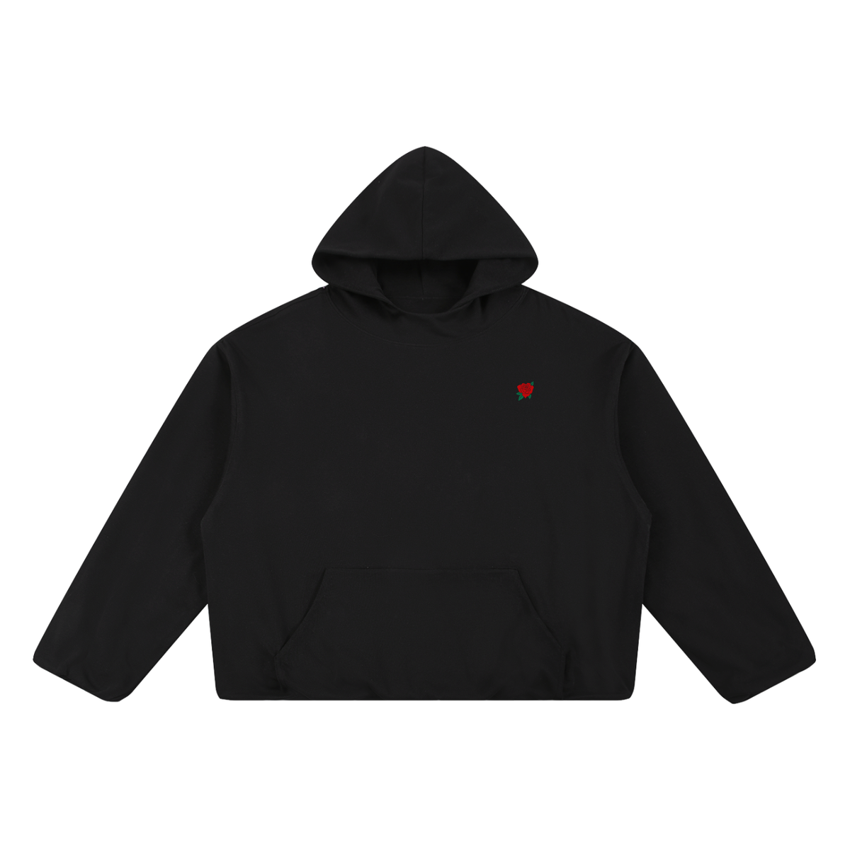Boxy Gather-Hem Hoodie