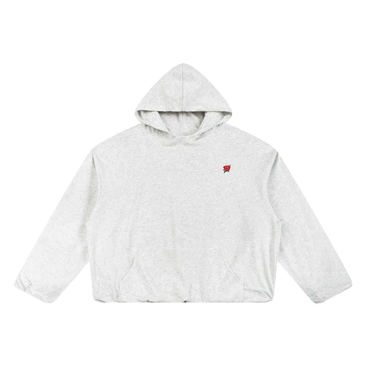 Boxy Gather-Hem Hoodie