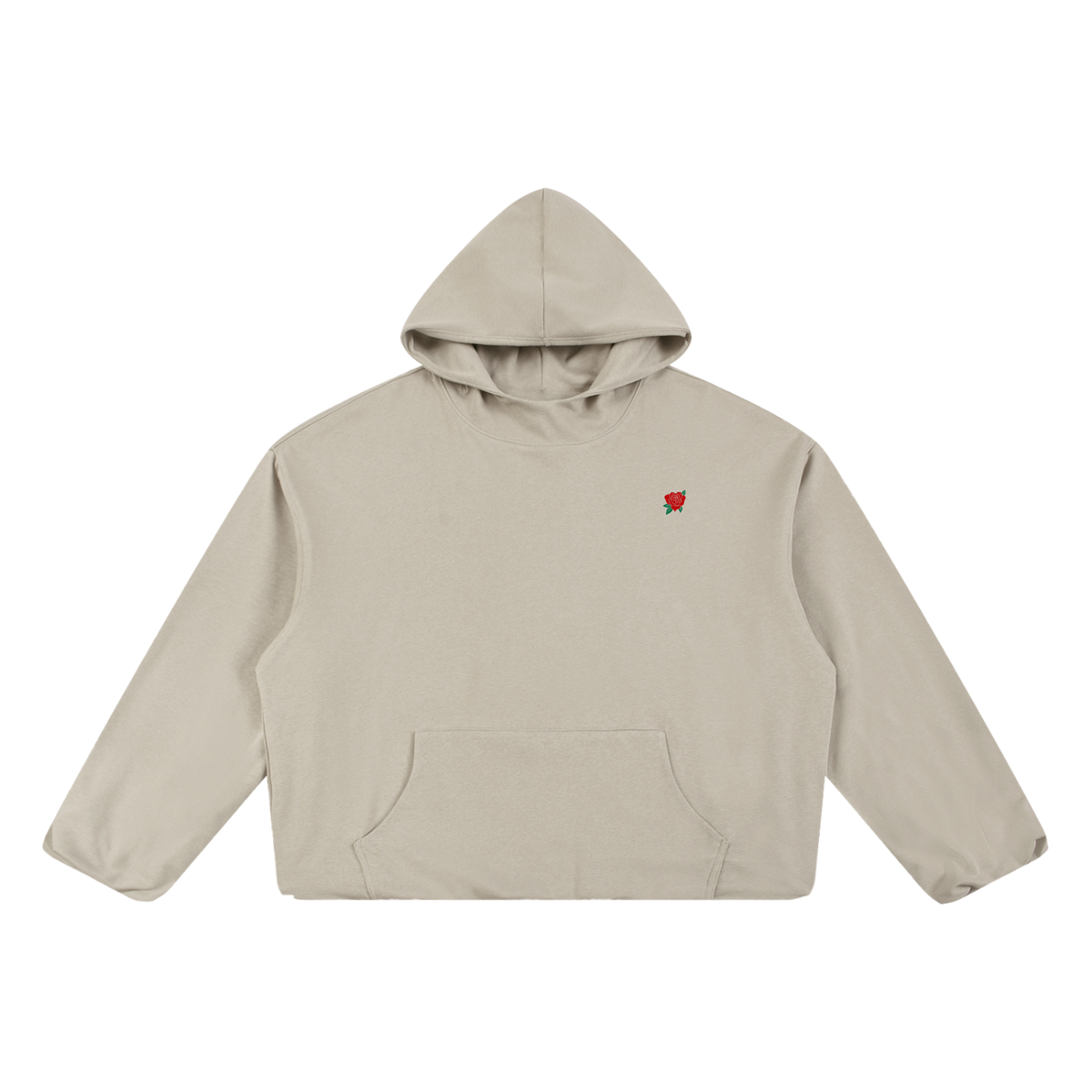 Boxy Gather-Hem Hoodie