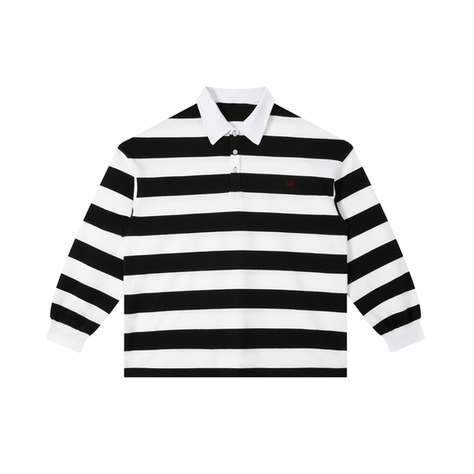 under rayas Color Block Stripe Polo Shirt