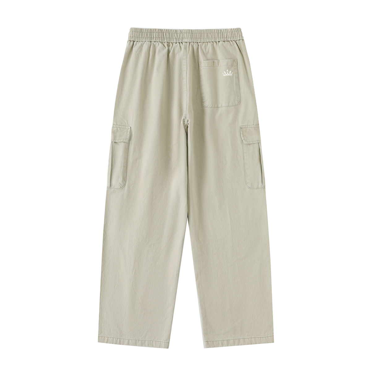 under red  Drawstring Waist Straight-Leg Cargo Pants