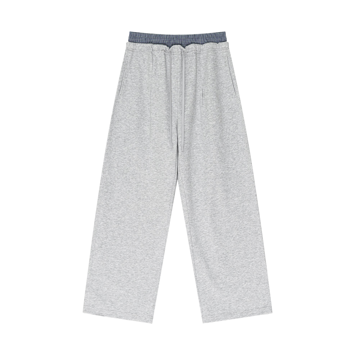 under red bck Plaid Contrast Waist Pants