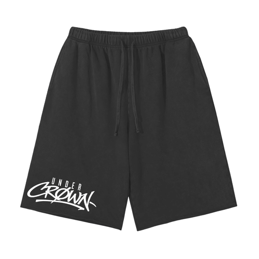 Under white Snow Washed Raw Hem Shorts